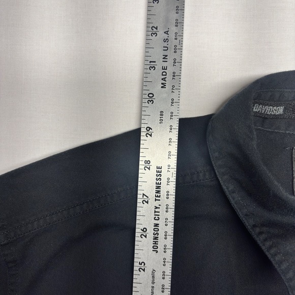 Harley-Davidson Mens Black Short Sleeve Embroidered Eagle Button Up Shirt XL - Picture 6 of 8